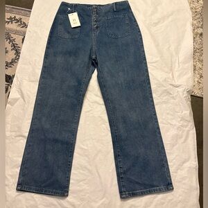 HIDDEN Brand High Rise Super Wide Leg Jeans Medium Wash Size L
